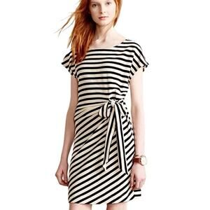 Saturday Sunday Anthropolgie Yeal Striped Knit Faux Wrap Side Tie Dress Size XS